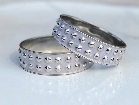 Silver Spike Glamour Cuffs