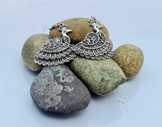 Regal Peacock Charm Earrings