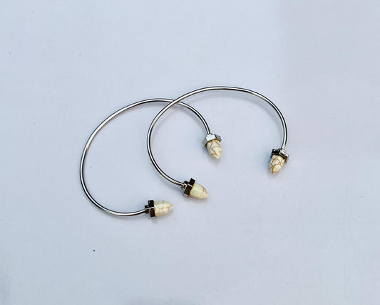 Ivory Edge Bangles